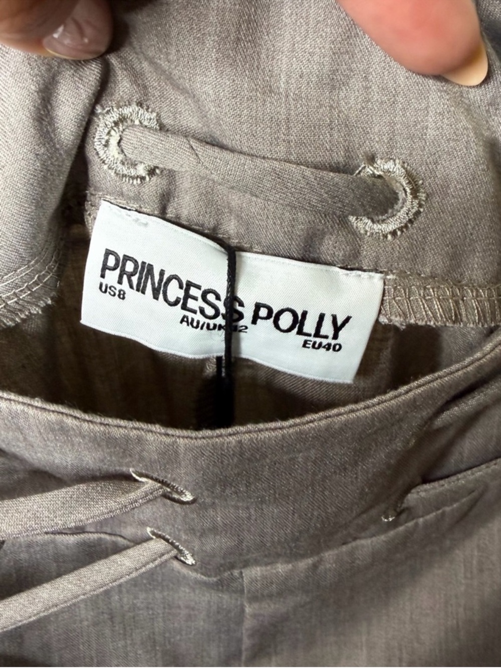 NWT Princess Polly Just Have Fun Wide Leg Pant Grey Effortless Baggy Minimalist - Picture 8 of 9